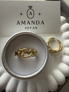 ANILLO DE ACERO CARLA DORADO - comprar online