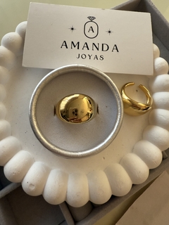 ANILLO DE ACERO CANDELA DORADO