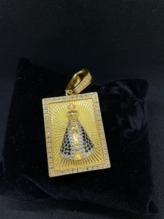 CORRENTE CADEADO 8MM + PINGENTE NOSSA SENHORA COM BORDA CRAVEJADA - comprar online