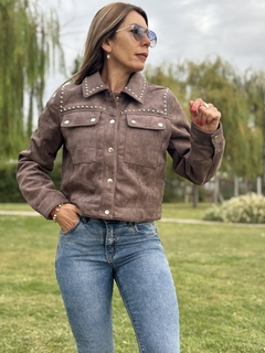Campera gamuza con tachas - comprar online