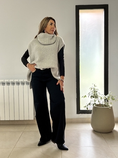 Chaleco tejido cuello caído - comprar online