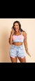 Short jeans bolso rosa