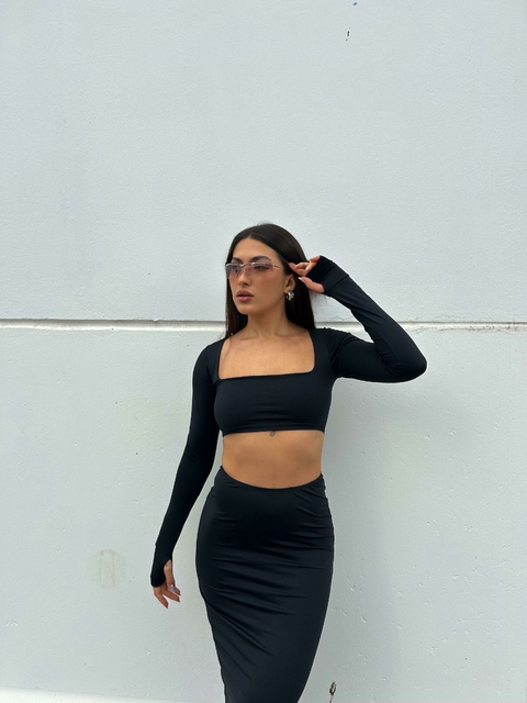 Cropped veiga preto