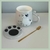 Caneca Gato Em Porcelana C/ Tampa E Colher 420 ml - comprar online