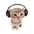 Sticker de Gato con Auriculares -3-