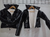 Campera puffer metalizada con piel