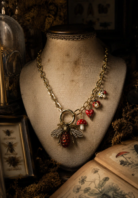 Collar “Scarlet garden”