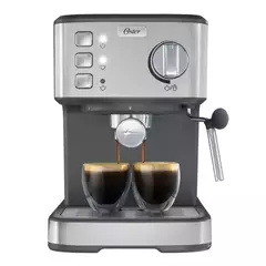 Cafetera Oster® Compacta, 15 Bar, Tubo de Vapor para Leche Espumosa para Capuccinos y Lattes