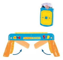 Mesinha Didática Azul Molto Blocks Infantil - comprar online