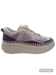 WILLOW TELA MARFIL/MORADO