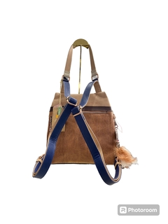 Mochila bolsa ANEKKE CAFÉ (DETALLE PLUMAS ) - comprar en línea