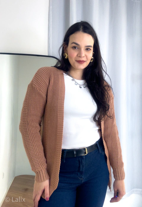 CASACO EM TRICOT - AURORA(SEM BOLSOS)