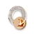 Arandela Anel Bolhas Cristal Dourado 15x15cm