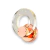 Arandela Anel Bolhas Cristal Rose 15x15cm