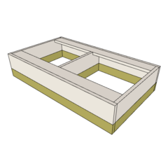 Rodapé Misto de Madeira e MDF para Balcão - comprar online