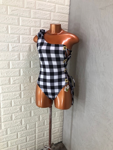 MAIO XADREZ NULA MANGA - PRETO E BRANCO - comprar online