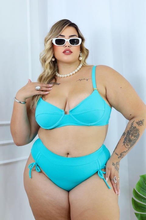 BIQ ARO ABERTO HOT PANTS AMARRAÇÃO - AZUL CLARO - comprar online
