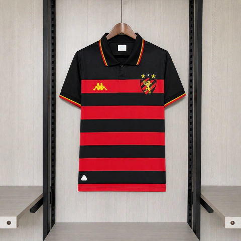Camisa Sport Recife I 26/27 - Torcedor Kappa Masculina - Vermelha e preta