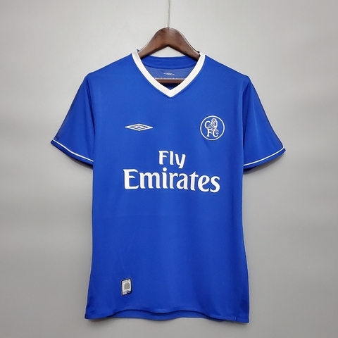 Camisa Retrô Chelsea 03/04 - Torcedor Masculina - Azul