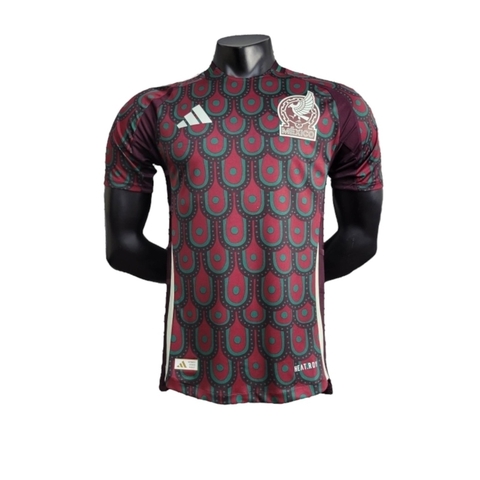 Camisa Seleção México I 24/25 - Jogador Adidas Masculina - Vinho com detalhes em vermelho e verde