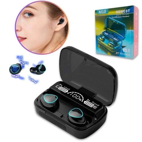 FONE DE OUVIDO SEM FIO 5.0 COM CASE - M10 - NEWEST