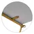 Prateleira Tripla Nicho Evale Modelo Industrial Dourado Cor Dourada/Branco - Gadi Comunicaçao Visual