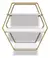 Prateleira Tripla Nicho Evale Modelo Industrial Dourado Cor Dourada/Branco - comprar online
