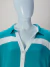 Camisa Feminina Verde Jade - Gola Polo e Faixas Contrastantes - Charmy Meg