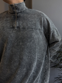 BUZO CIERRE WASHED GRIS - tienda online