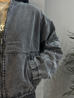 CAMPERA JEANS GRIS BURZA - BUNKER INDUMENTARIA