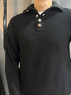 SWEATER BOTONES NEGRO en internet
