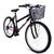 Bicicleta Aro 26 Feminina 21 Marchas Com Cesta Bike Preta
