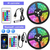 Fita LED com Wi-Fi e controle Bluetooth, luzes RGB, fita flexível, retroilumina