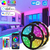 Fita LED com Wi-Fi e controle Bluetooth, luzes RGB, fita flexível, retroilumina