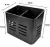 PORTA UTENSILIOS COM DUO INOX PRETO FOSCO AJ20249 MIMO STYLE - comprar online