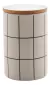 POTICHE DECORATIVO DE CERAMICA C/TAMPA DE BAMBU TURIM BRANCO 10x10x15cm 8666 LYOR - comprar online