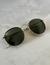 Rayban round metal dorado verde