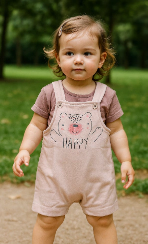 Jardineira Infantil Menina Tamanho 3 Tendência Modinha - comprar online