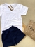 Remera escolar blanca lisa