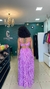 VESTIDO ALÇA LISTRADO FUCSIA - comprar online