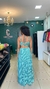 VESTIDO ALÇA LISTRADO VERDE - comprar online