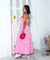 Vestido MIDI Xadrez Rosa - comprar online