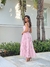 VESTIDO MIDI LISTRADO ROSA na internet