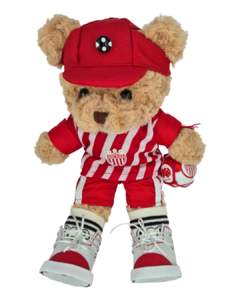 FutbolOso - Oso jugador de fútbol soccer 35 cm (Club Necaxa) - Queca Designs
