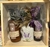 Caixa madeira com Óleo concentrado antioxidante uva e hidratante uva da Empório Essenza e vela perfumada e máscara para os olhos - comprar online