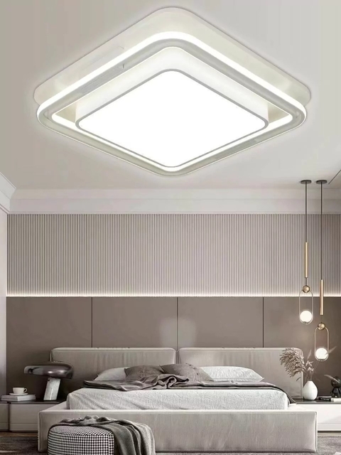 Lámpara Techo Diseño Moderno Led Luz Fría/Cálida 55 Cm