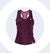 Musculosa Desnivel Borravino y Rosa