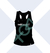 Musculosa Signos Negra y Verde