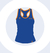 Musculosa Classic Azul con Naranja