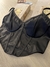 Top corsetero oval cuerina NEGRO